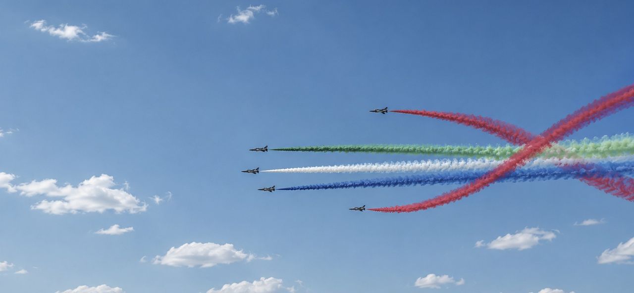 Kunstflugvorführung auf der Farnborough International Airshow 2026